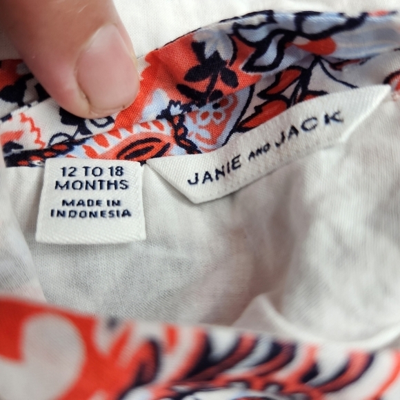 Janie and Jack 12-18 months Red White Top - Picture 4 of 6